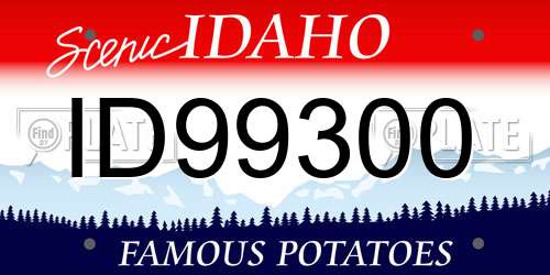 ID99300 Idaho License Plate