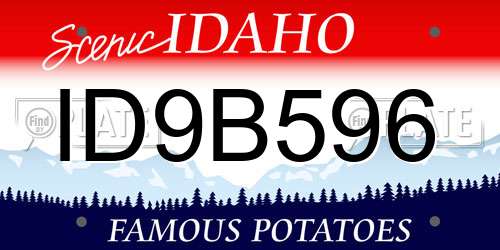ID9B596 Idaho License Plate