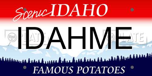 IDAHME Idaho License Plate