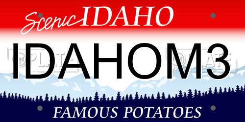 IDAHOM3 Idaho License Plate