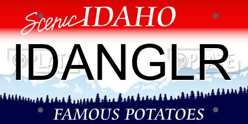IDANGLR Idaho License Plate