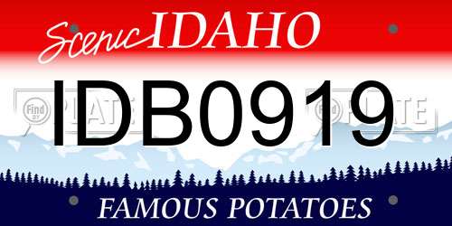 IDB0919 Idaho License Plate