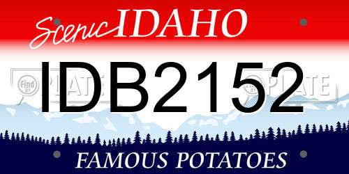 IDB2152 Idaho License Plate