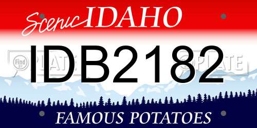 IDB2182 Idaho License Plate
