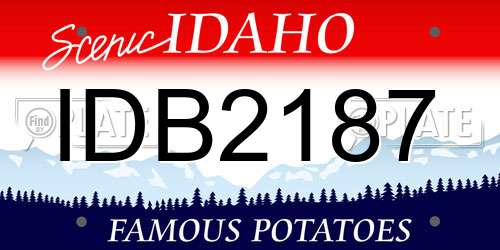 IDB2187 Idaho License Plate