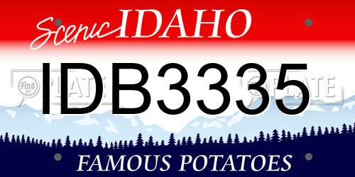 IDB3335 Idaho License Plate