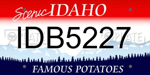 IDB5227 Idaho License Plate