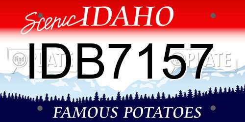 IDB7157 Idaho License Plate