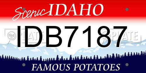 IDB7187 Idaho License Plate