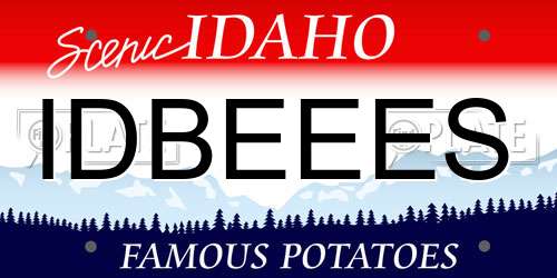 IDBEEES Idaho License Plate