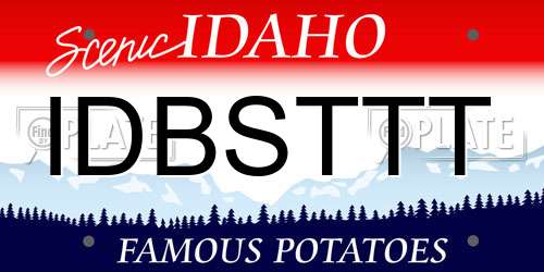 IDBSTTT Idaho License Plate