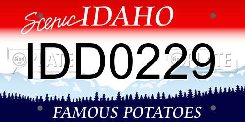 IDD0229 Idaho License Plate