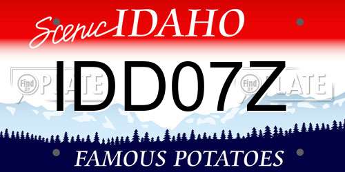 IDD07Z Idaho License Plate