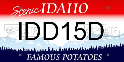 IDD15D Idaho License Plate