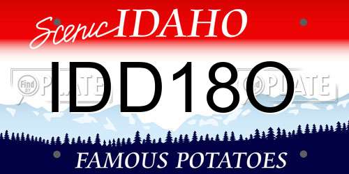 IDD18O Idaho License Plate