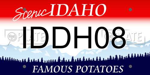 IDDH08 Idaho License Plate