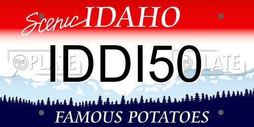 IDDI50 Idaho License Plate
