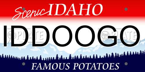 IDDOOGO Idaho License Plate