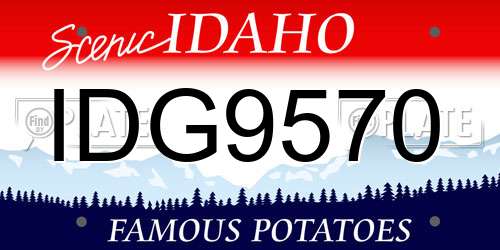IDG9570 Idaho License Plate
