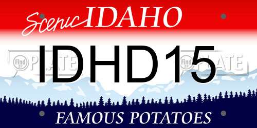 IDHD15 Idaho License Plate