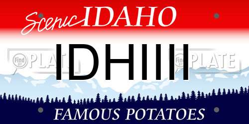 IDHIIII Idaho License Plate