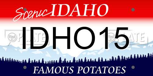 IDHO15 Idaho License Plate