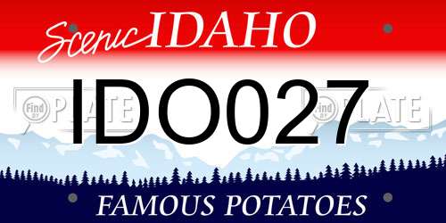 IDO027 Idaho License Plate