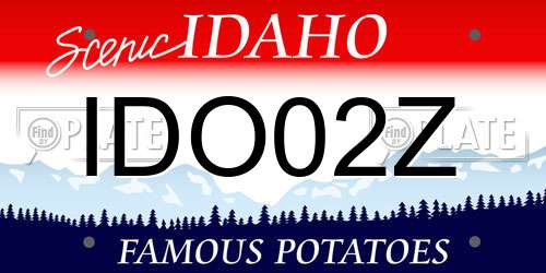 IDO02Z Idaho License Plate