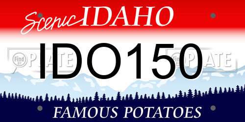 IDO150 Idaho License Plate