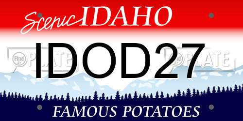 IDOD27 Idaho License Plate