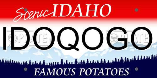 IDOQOGO Idaho License Plate