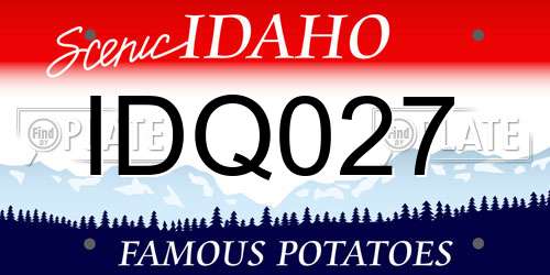 IDQ027 Idaho License Plate