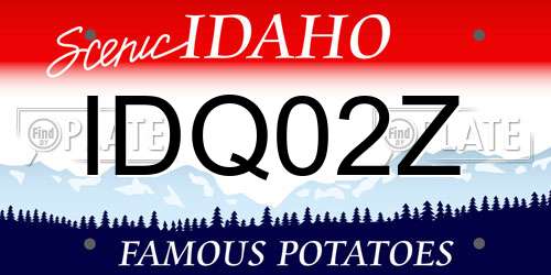 IDQ02Z Idaho License Plate