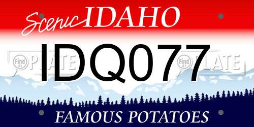 IDQ077 Idaho License Plate