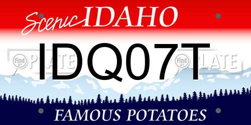 IDQ07T Idaho License Plate