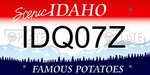 IDQ07Z Idaho License Plate