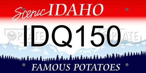 IDQ150 Idaho License Plate