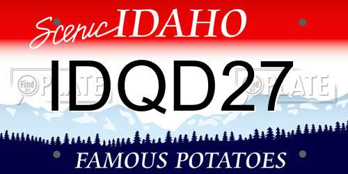 IDQD27 Idaho License Plate