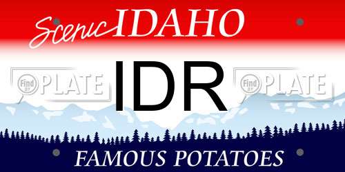 IDR Idaho License Plate