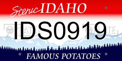 IDS0919 Idaho License Plate