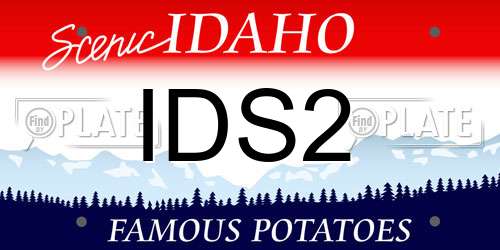 IDS2 Idaho License Plate