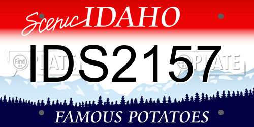 IDS2157 Idaho License Plate
