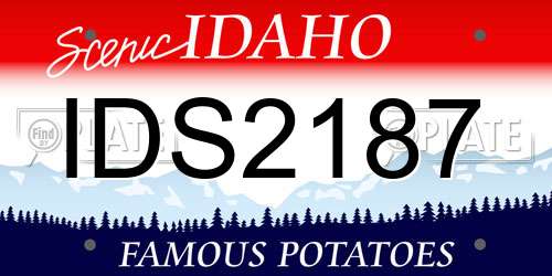 IDS2187 Idaho License Plate