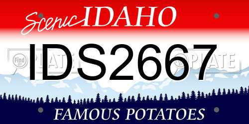 IDS2667 Idaho License Plate