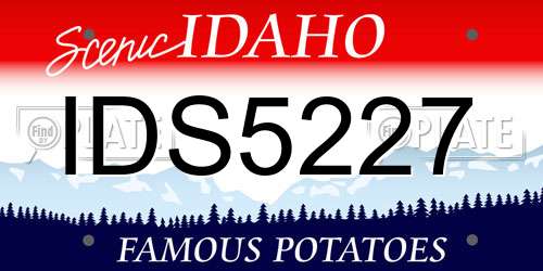 IDS5227 Idaho License Plate