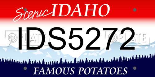 IDS5272 Idaho License Plate