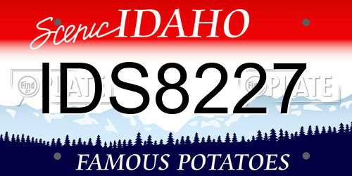 IDS8227 Idaho License Plate