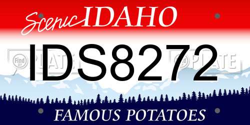 IDS8272 Idaho License Plate