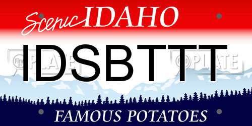 IDSBTTT Idaho License Plate