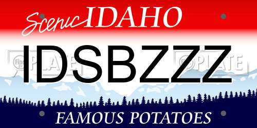 IDSBZZZ Idaho License Plate